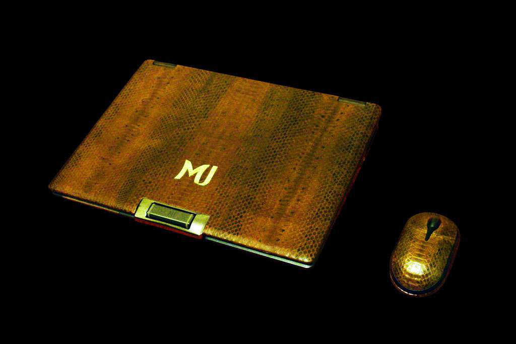 Laptop MJ Gold Leather Edition - Sea Snake Skin (SingleCopy Notebook & Wireless Luxury Mouse)